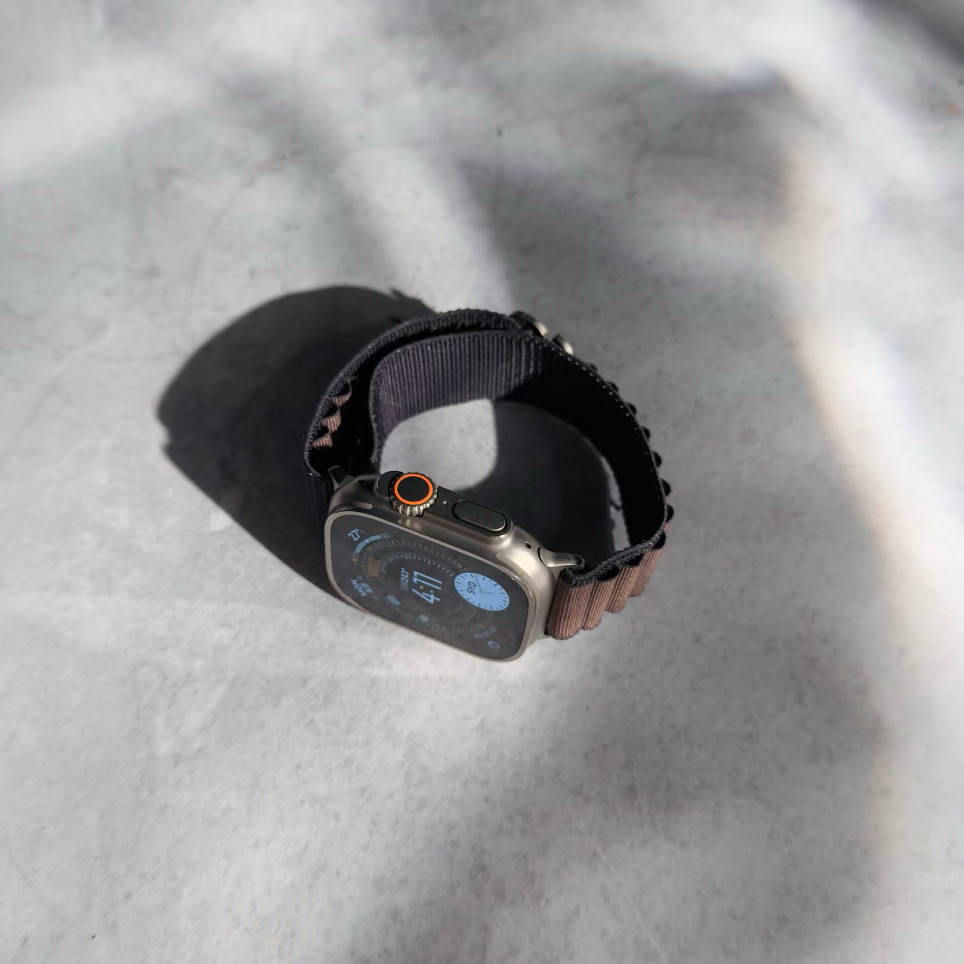 Apple Watch Ultra with indigo Alpine Loop