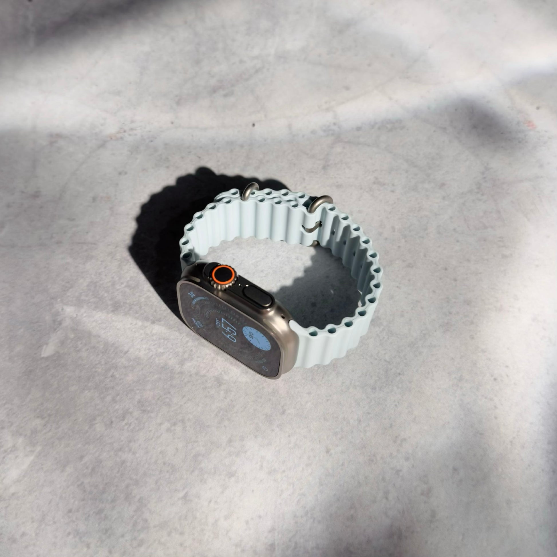 Apple Watch Ultra with Ice Blue Ocean Band