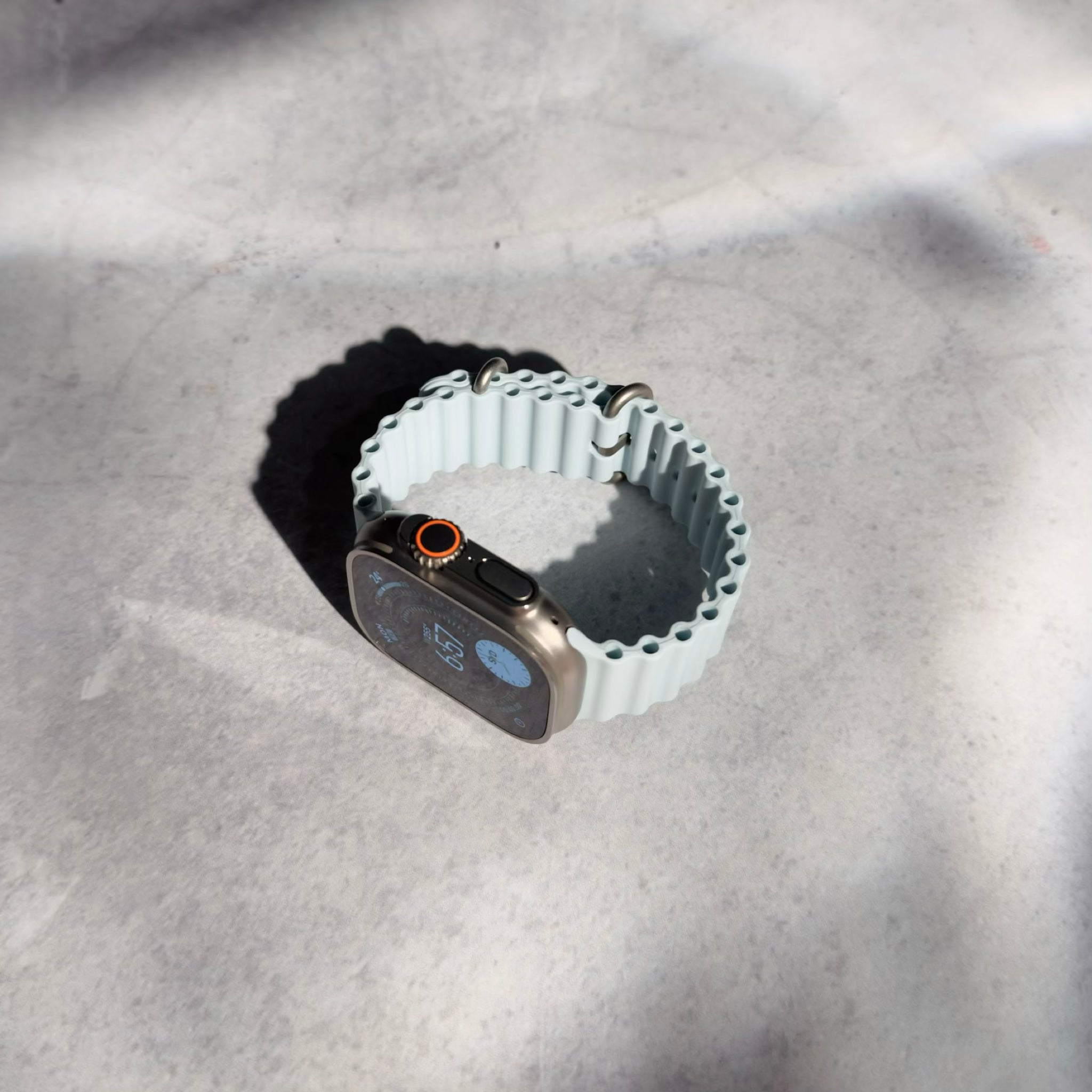 Apple Watch Ultra with Ice Blue Ocean Band