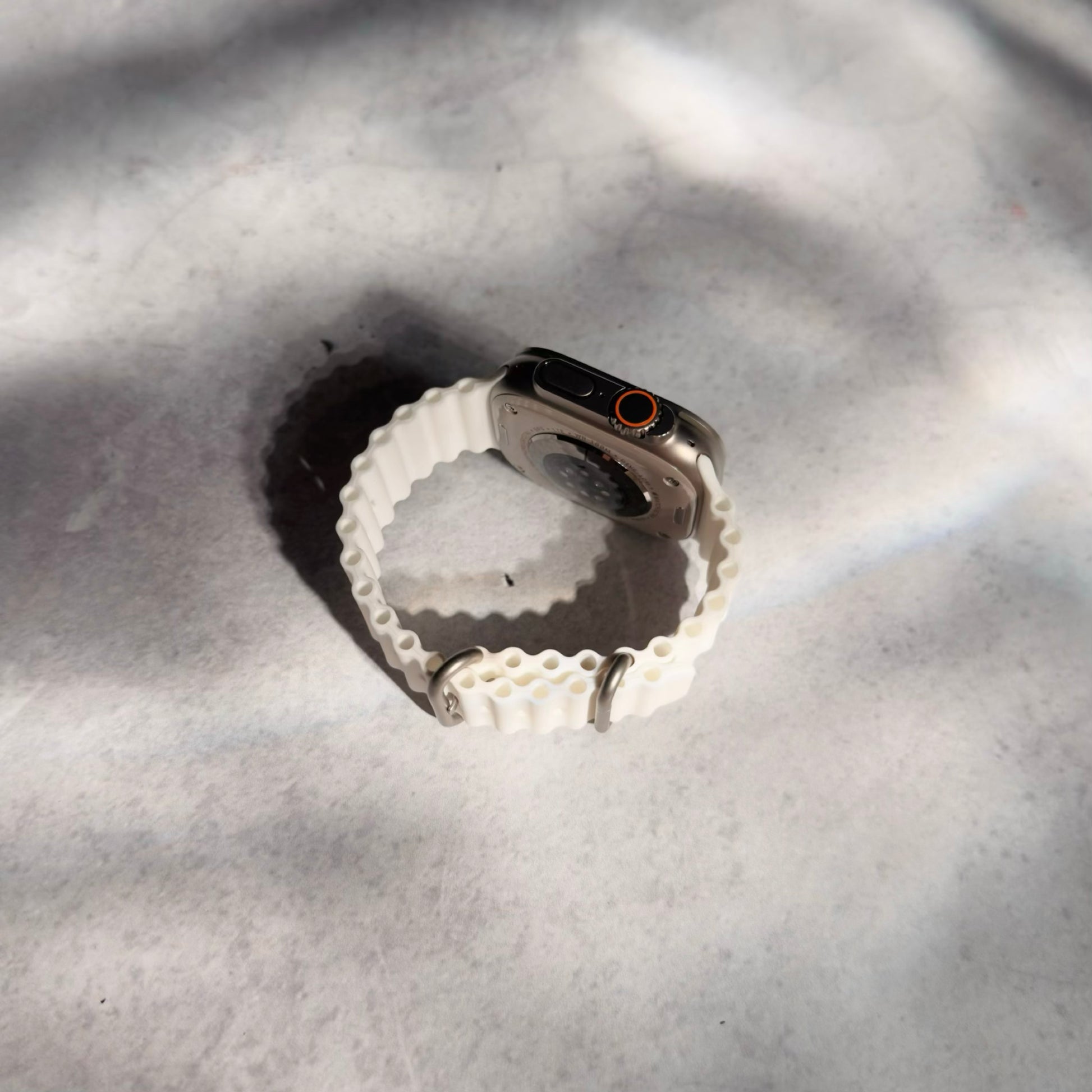 White Ocean Band shown from back